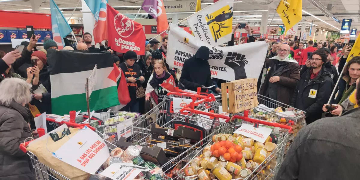 Colère des agriculteurs : une action coup de poing dans un hypermarché de Villeneuve-d'Ascq