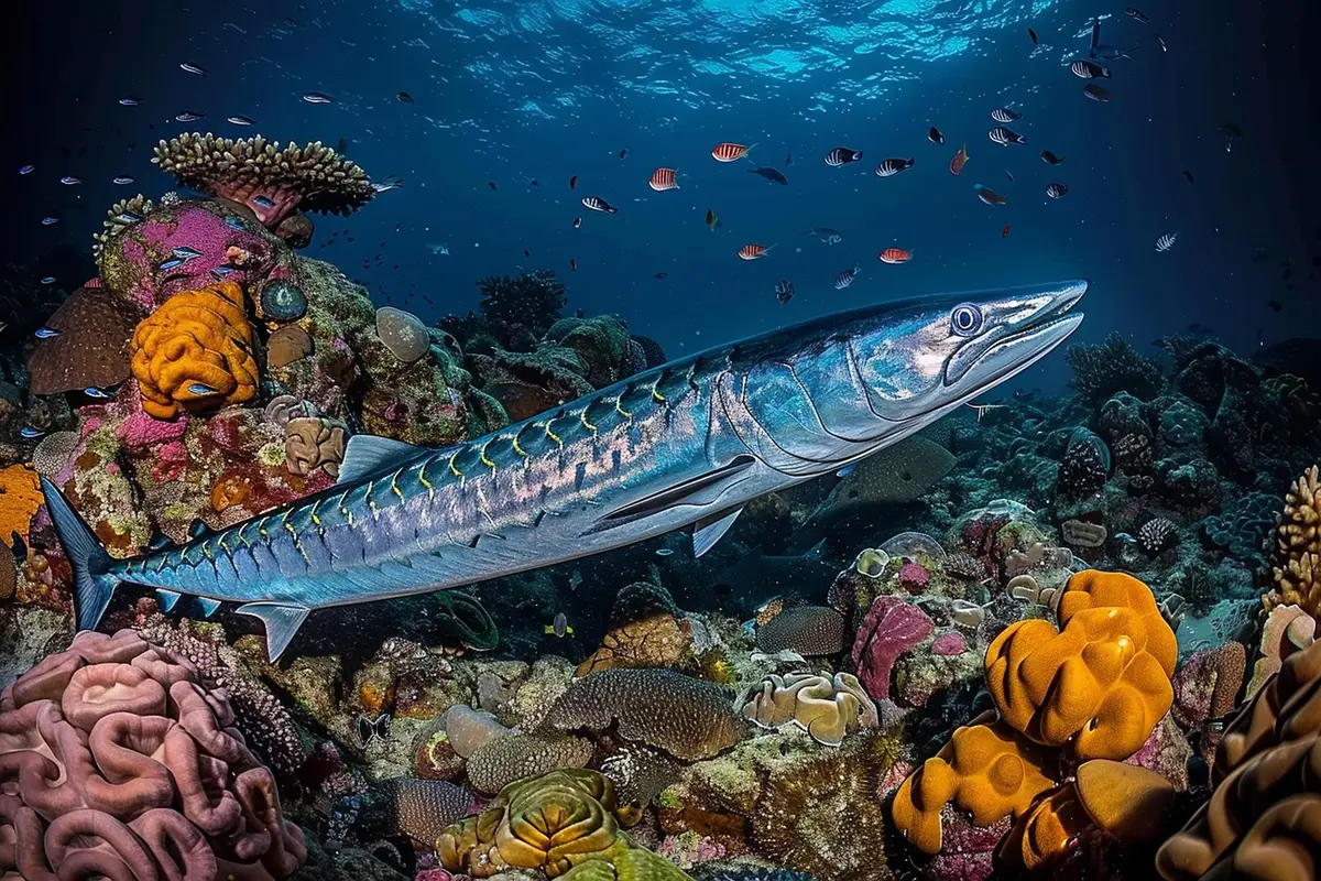 barracuda poisson, récif corallien, prédateur marin